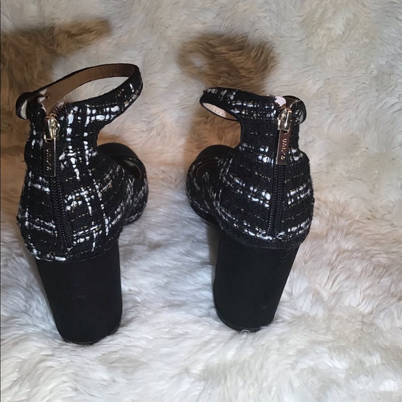 Unisa black/white/gold ankle strap shoes - Picture 6 of 10